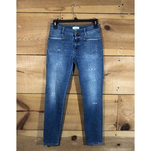 Closed Pedal-X Skinny Jeans Womens Size 25 Stretch Distressed Faded Blue